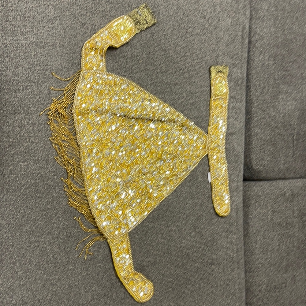 SPARKLE!! Gold with silver shiny halter top